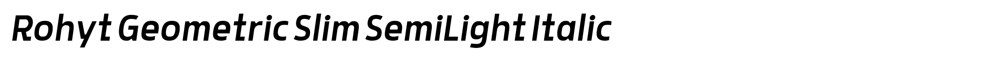 Rohyt Geometric Slim SemiLight Italic image